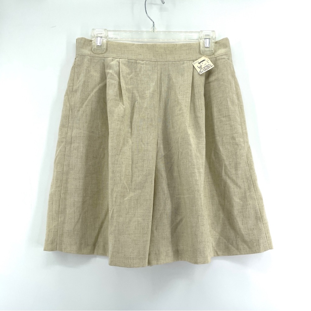 NWT Vintage Linen Blend Pullon Shorts Sz 14 Oatmeal USA Made